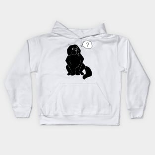 Newfie is puzzled Kids Hoodie